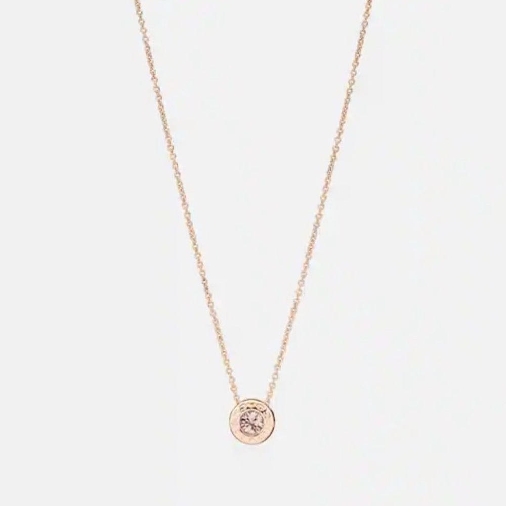 Coach Gold Necklace with Circular Pendant